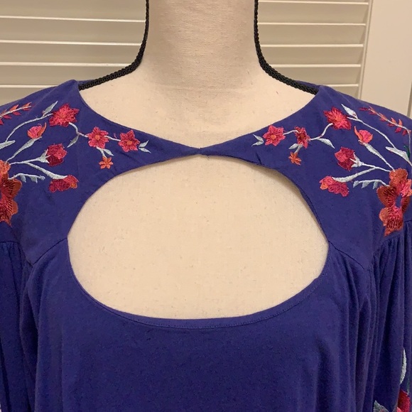 52. Free People Lita Top in Deep Blue - Picture 10 of 14